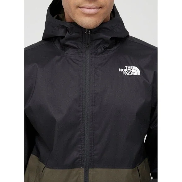 The North Face DryVent Millerton Black Green Full-Zip Lined Rain Jacket Men's XL - Picture 4 of 10